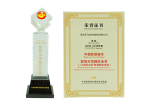 2018-2019中國(guó)智慧城市智慧示範園區金獎